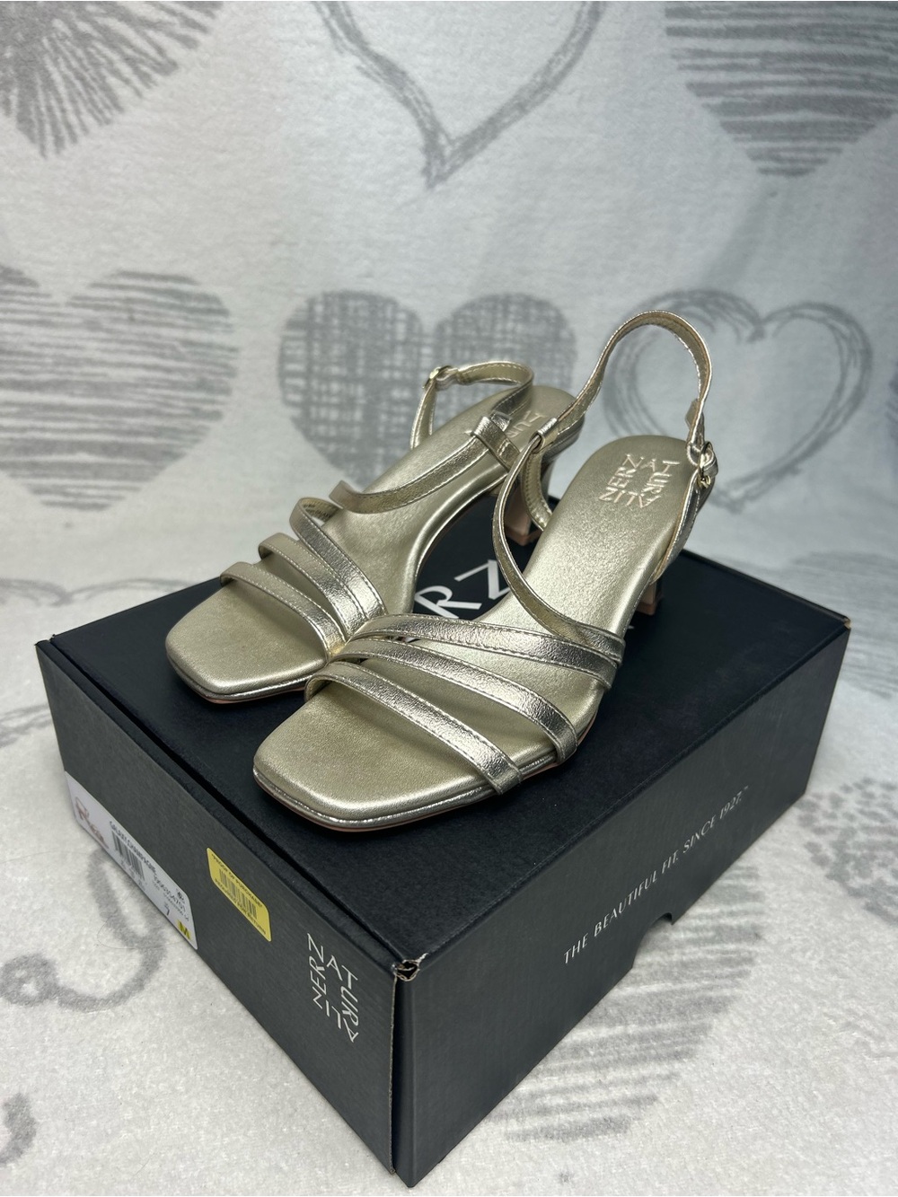 Naturalizer Women's Galaxy Strappy Dress Sandals Champagne Sz 7